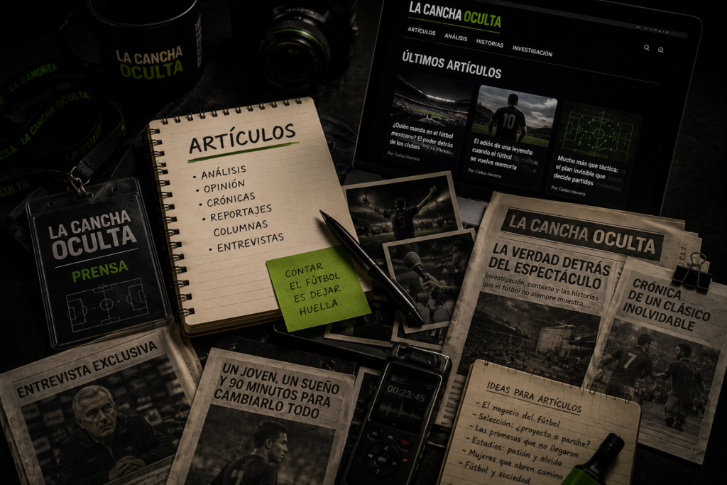Periodismo de fútbol en La Cancha Oculta: artículos, historias y análisis