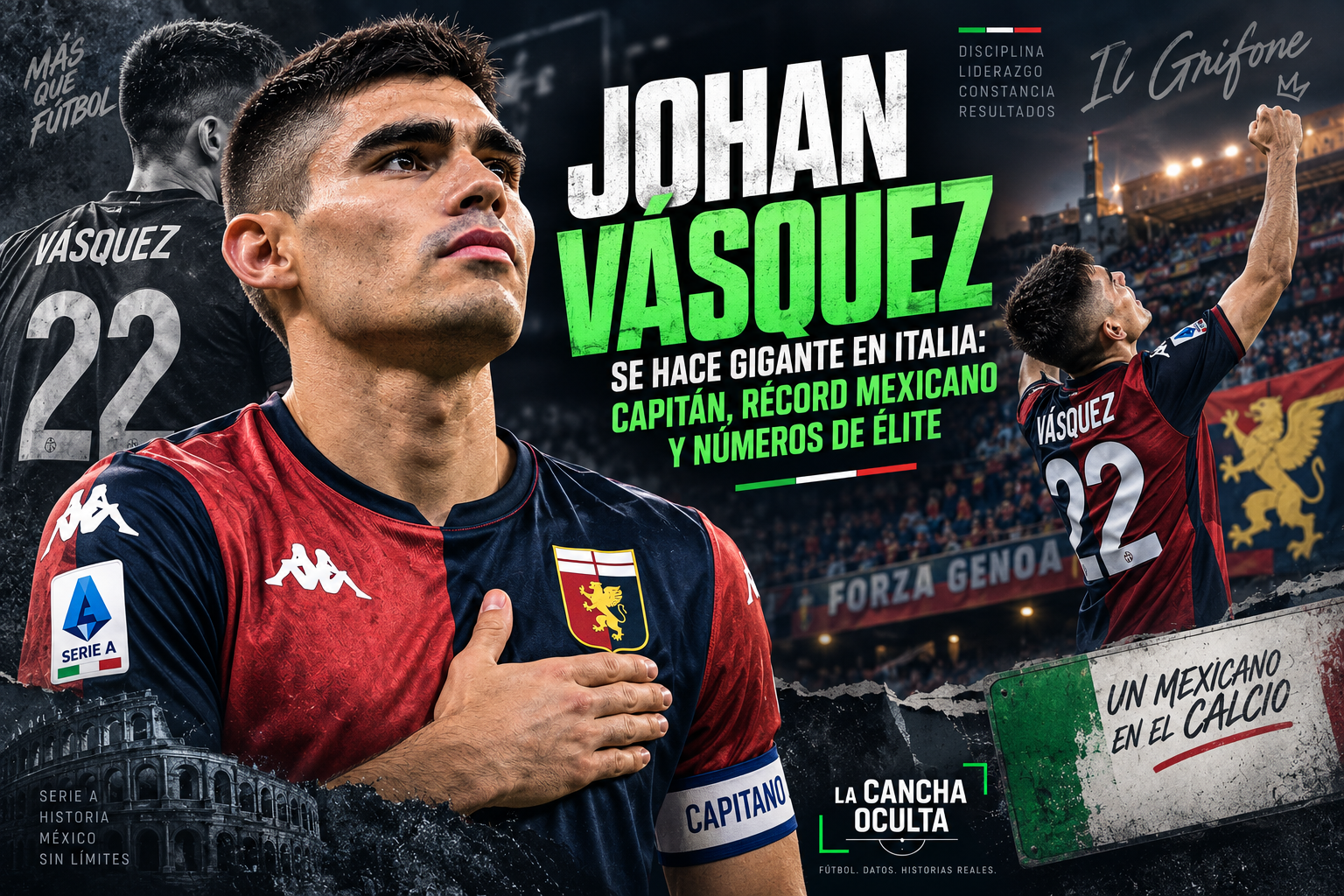 Johan Vásquez Serie A con el Genoa