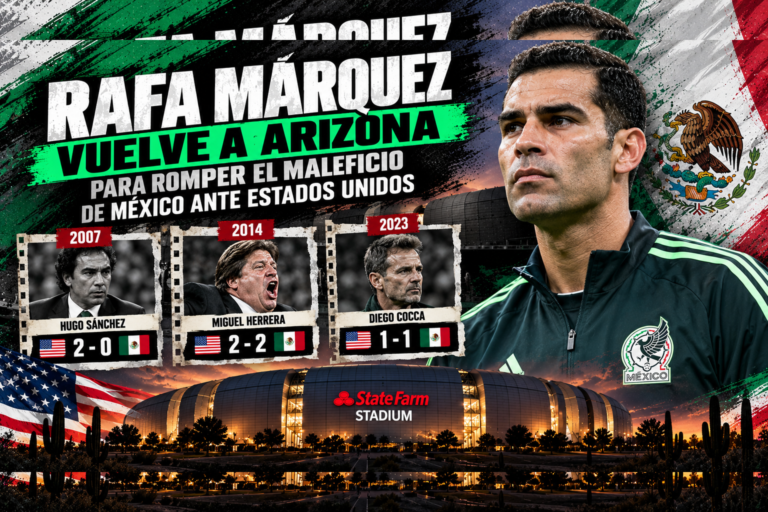 México vs Estados Unidos: Rafa Márquez busca romper la historia en Arizona.